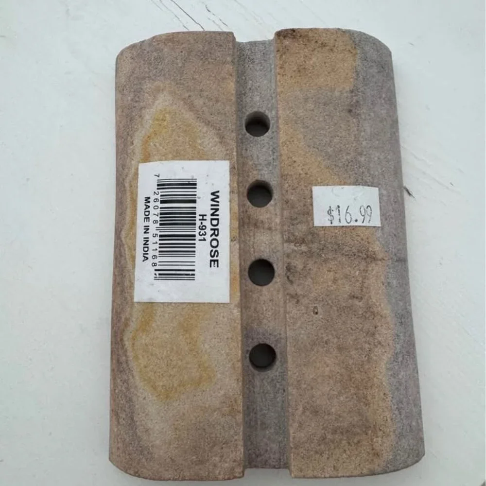 Natural Stone Soap Dish – Handcrafted, Heavyweight, Sandstone Look